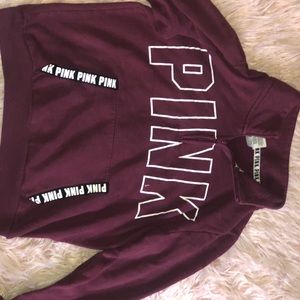 Victoria’s Secret PINK deep half zip pullover